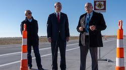 Gov Ricketts (center), Ndot Director John Selmer (right) And Alliance Mayor Mike Dafney (left) At Today&rsquo;s Ceremony