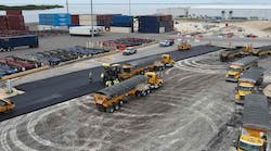 Over 17 acres of heavy-duty asphalt pavement was constructed by Ajax Paving Industries of FL in a mere 25 shifts.