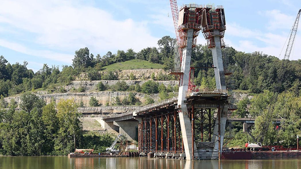 The Ironton-Russell Bridge replacement marks the highest span in Ohio.